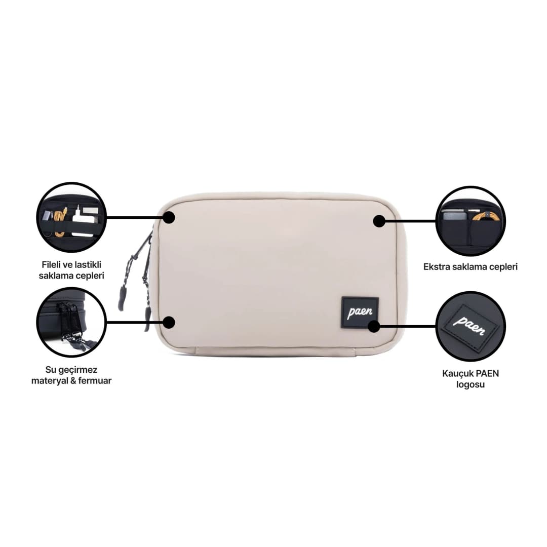 Grid Tech Organizer - Beige